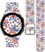 TOXXU Holiday Watch Band 20mm Compatible with Samsung Galaxy Watch 5/ Watch 5 Pro / Watch 4/ Watch 4 Classic/ Watch 3/ Watch Active 2/ Watch Active/ Watch for Women men, Festival Cute Pattern Silicone Printed Replacement Strap